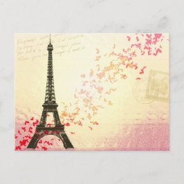 Paris i Kärlek - Eiffel Torn Vykort