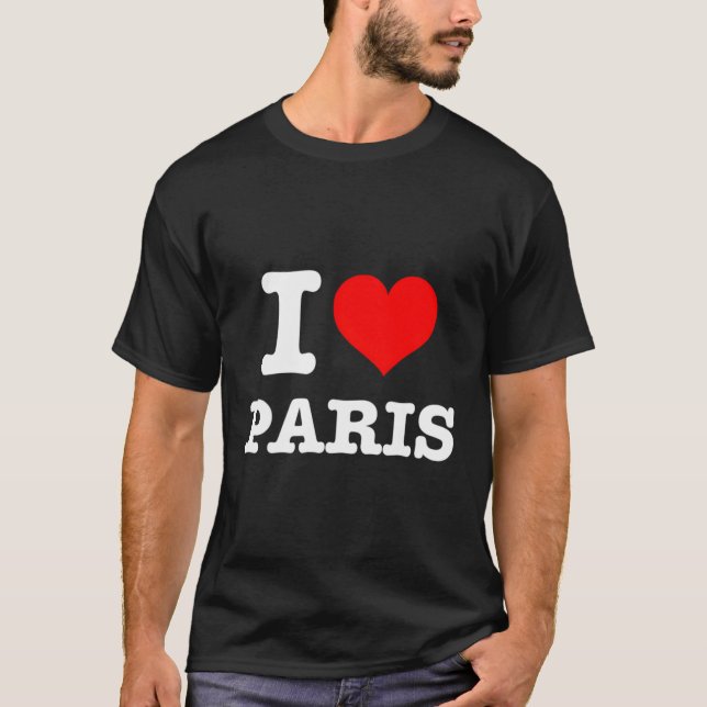 Paris I Kärlek Paris T Shirt (Framsida)