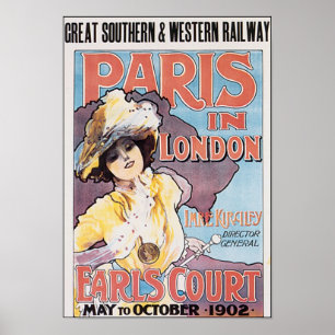 Paris i London Earls Court Poster