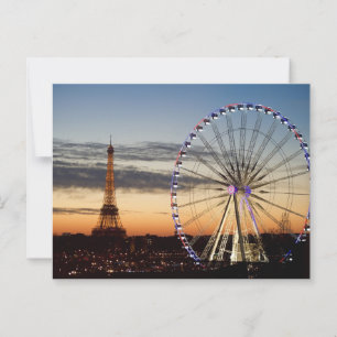 Paris i natt vykort