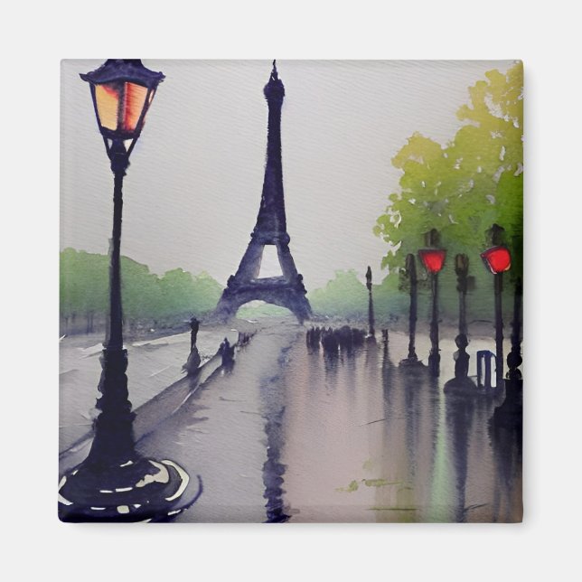 Paris i regn magnet (Framsidan)