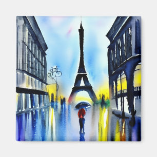 Paris i regnet magnet