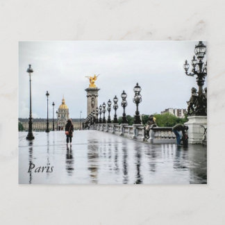Paris i regnet vykort