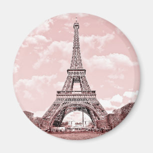 Paris i rosa magnet för Eiffel tornfrankriken