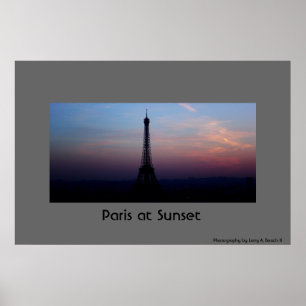 Paris i Sunset Poster