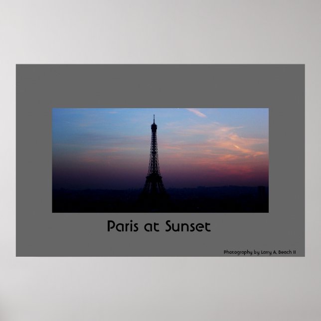 Paris i Sunset Poster (Framsidan)