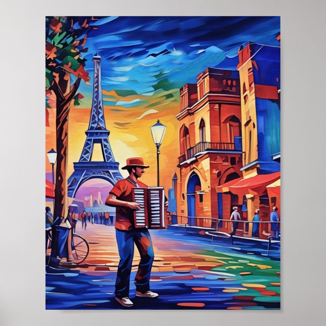 Paris i utskrift, Poster Pappert (projektionsyta) (Framsidan)