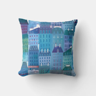 Paris i Vår Modern Cityscape Painting Kudde