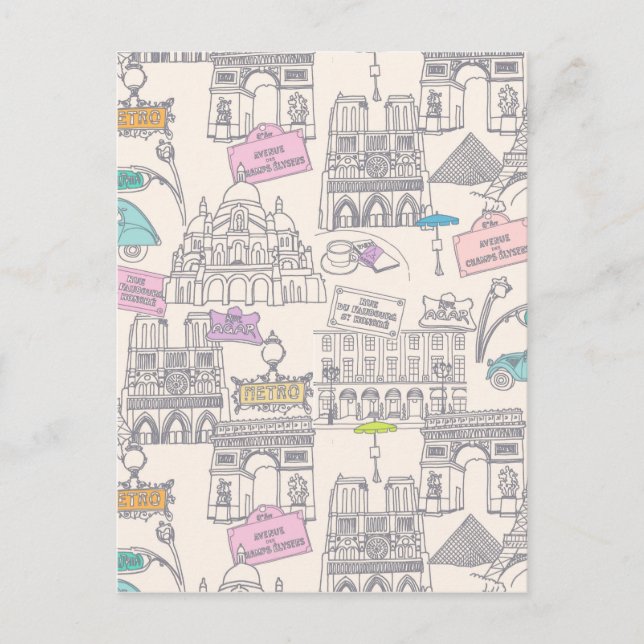 Paris Icons Vykort (Framsida)