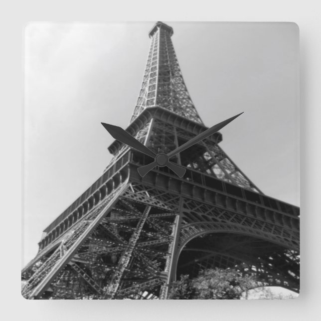 PARIS IMAGE WALL CLOCK FYRKANTIG KLOCKA (Framsida)