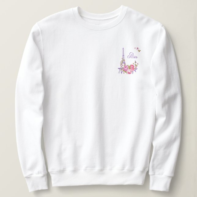 Paris in Bloom Midnight in Paris Floral Paris Roma T Shirt (Design framsida)