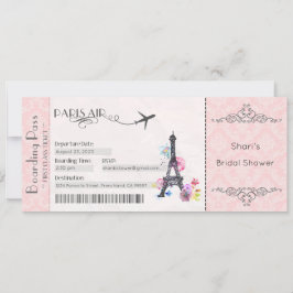 Paris Inbjudan, Paris Bröllopsfest, Baby Shower Inbjudningar