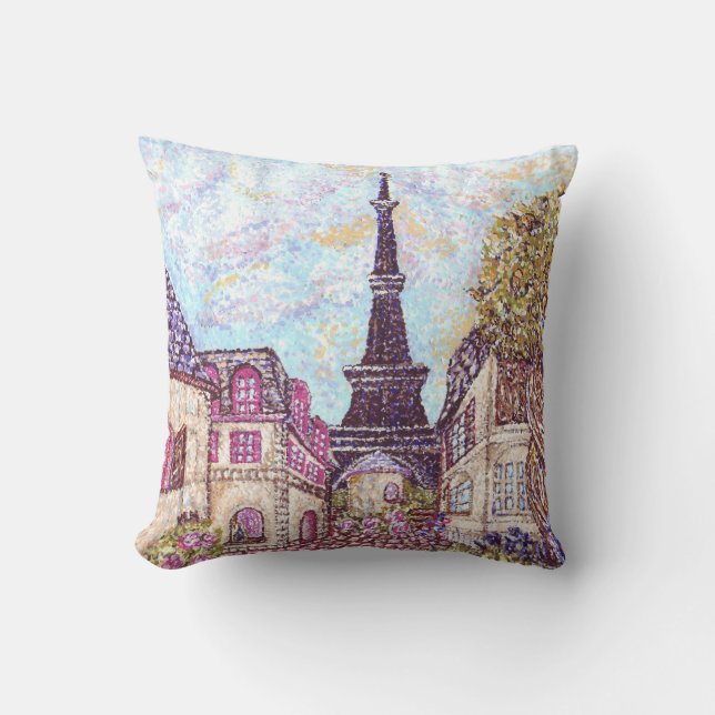 Paris Inspired Pointillism Eiffel Torn American M Kudde (Framsida)