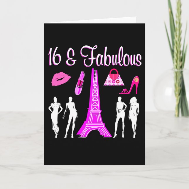 PARIS INSPIRED SWEET 16:E BIRTHDAY DESIGN INBJUDAN (Framsida)