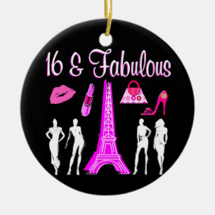 PARIS INSPIRED SWEET 16:E BIRTHDAY DESIGN JULGRANSPRYDNAD KERAMIK