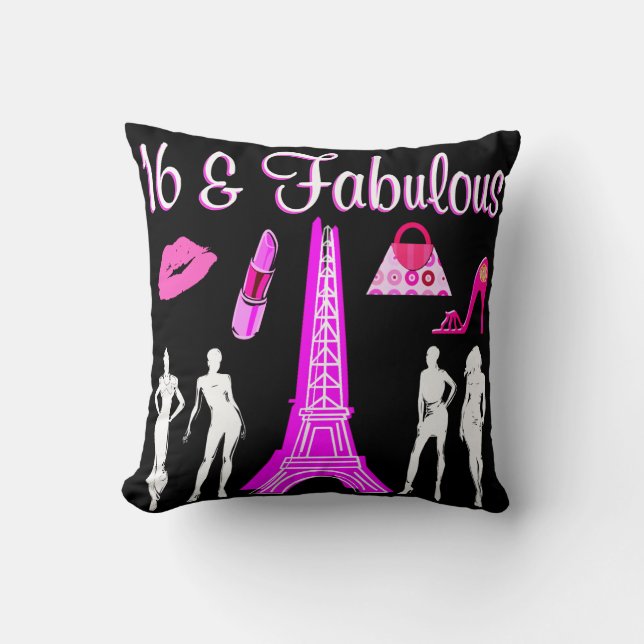 PARIS INSPIRED SWEET 16:E BIRTHDAY DESIGN KUDDE (Framsida)