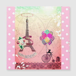 Paris Inspirerad Magnetisk Kort