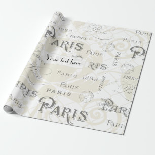 Paris-inspirerat bröllop Anpassningsbart Vintage Presentpapper
