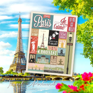 Paris jag älskar dig vykort