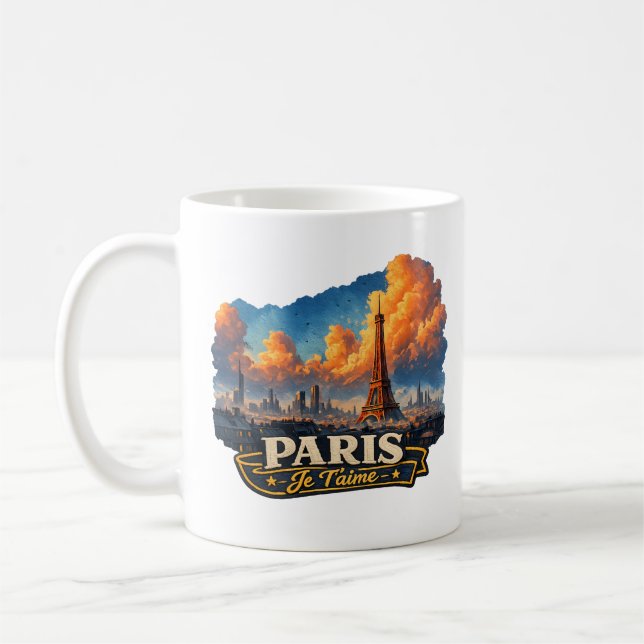 🗼☕ “Paris – Je T’aime” Mug Kaffemugg (Vänster)