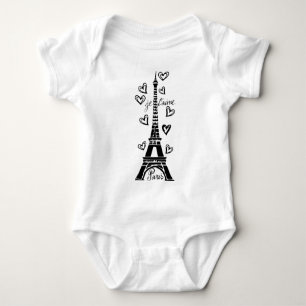 PARIS JE T'AIME EIFFEL TORN OCH HJÄRTATRYCK TEE