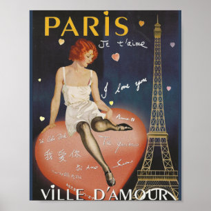 Paris je t'aime, gammal poster. poster