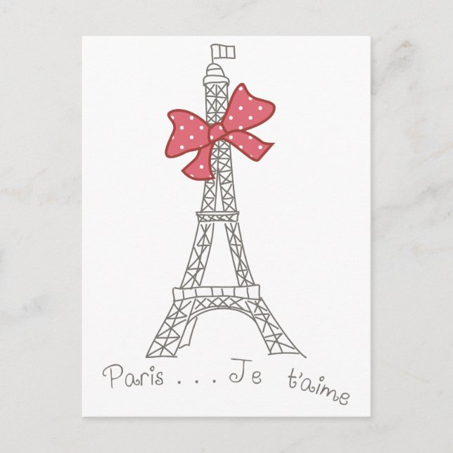 Paris...Je t'aime Vykort (Framsida)