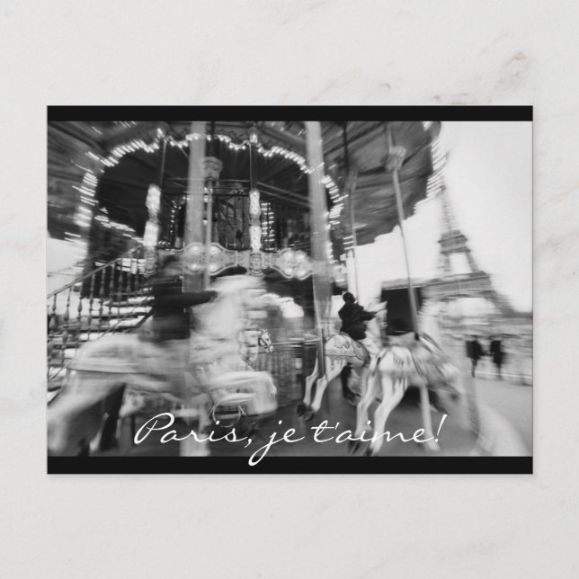 Paris, je t'aime! Vykort (Framsida)