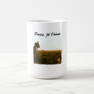 Paris jet'aime - beskåda från den Notre Dame Kaffemugg