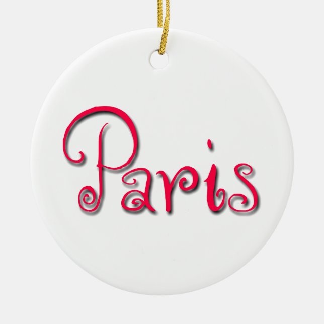 Paris Julgransprydnad Keramik (Framsidan)