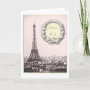 Paris julJoyeux Noel Eiffel torn Helgkort