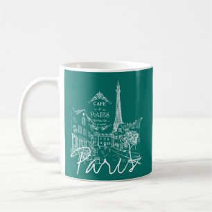 Paris kafé kaffemugg