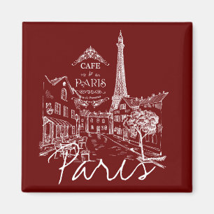 Paris kafé-magnet magnet