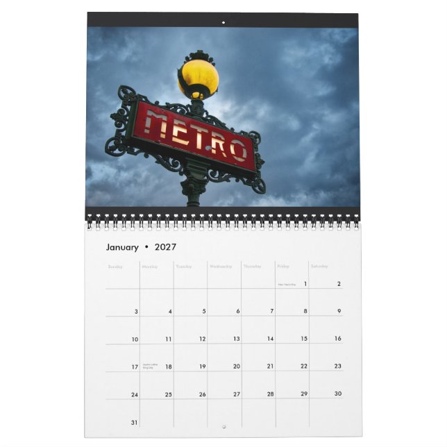 Paris kalender 2014 (Jan 2027)