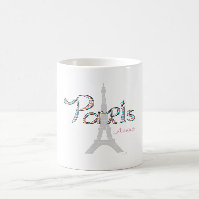 PARIS Kärlek med Eiffel Torn Kaffemugg (Center)