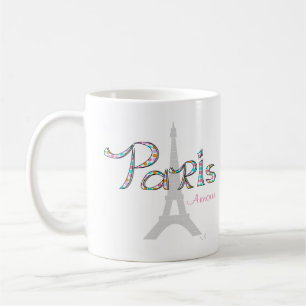 PARIS Kärlek med Eiffel Torn Kaffemugg