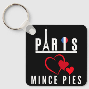 Paris Kärlek Mince Paj Cityscape Nyckelring
