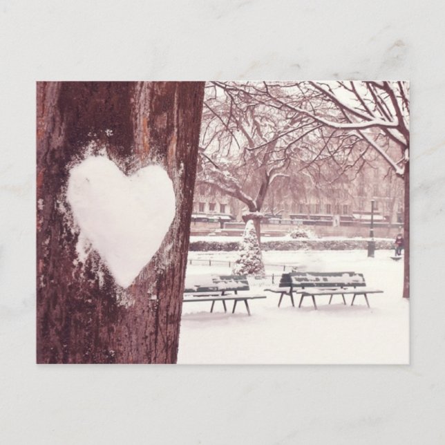 Paris, kärlek (Notre Dame trädgårdens) Vykort (Framsida)