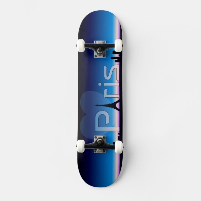 Paris Kärlek - Skateboard Anpassad design Bräda 19,5 Cm (Framsida)