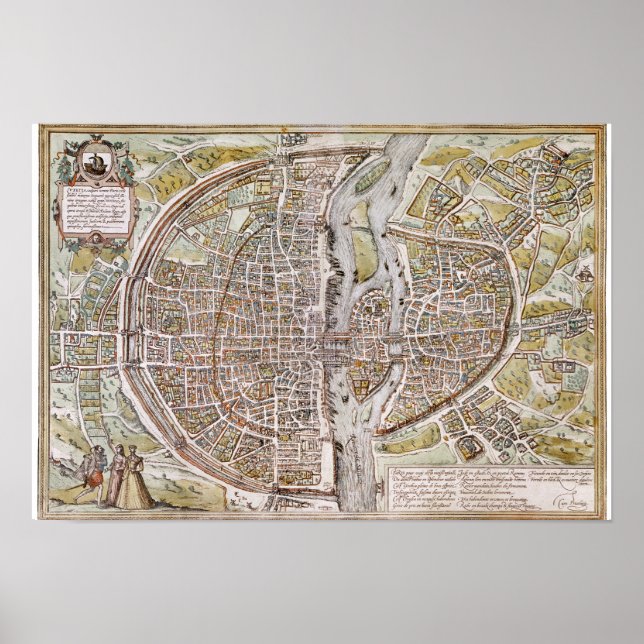 PARIS KARTA, 1581 POSTER (Framsidan)