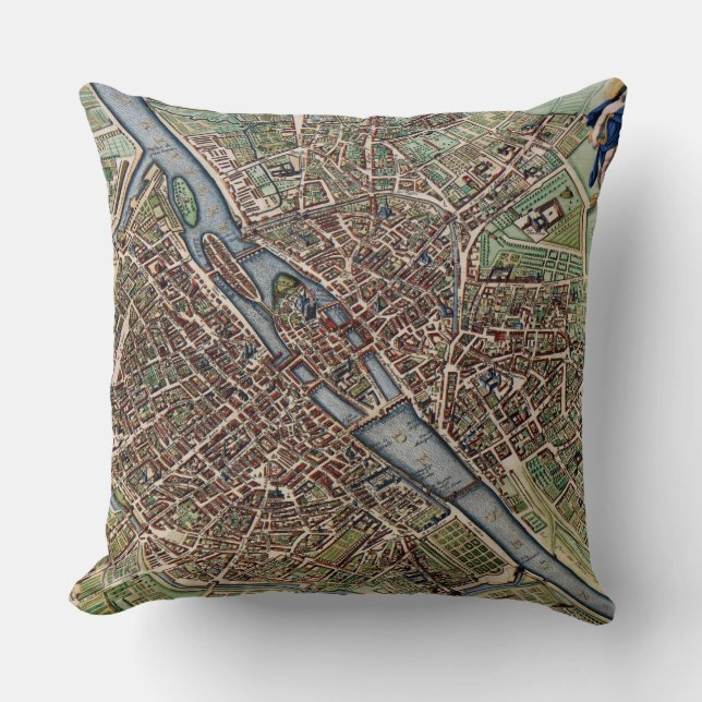 Paris karta kudde (Framsida)
