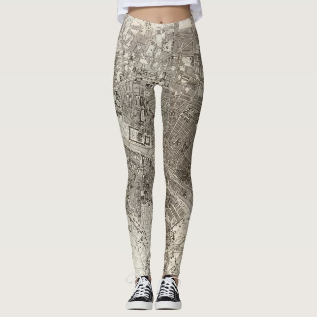 Paris karta leggings (Framsida)