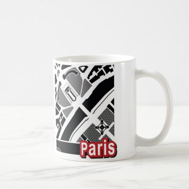 Paris kartamugg kaffemugg (Höger)