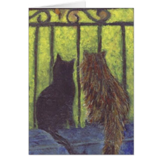 Paris katter hälsningskort