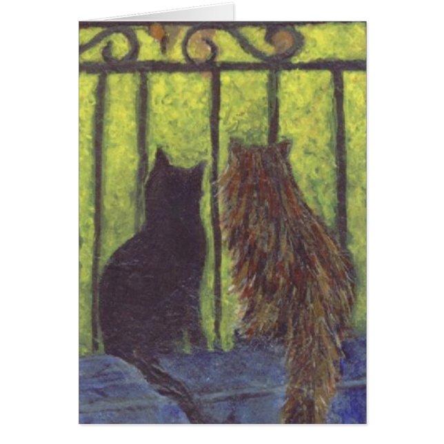 Paris katter hälsningskort (Framsidan)