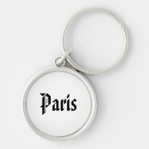 Paris Keychain Rund Silverfärgad Nyckelring