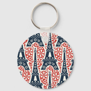 Paris knäppas Keychain Nyckelring