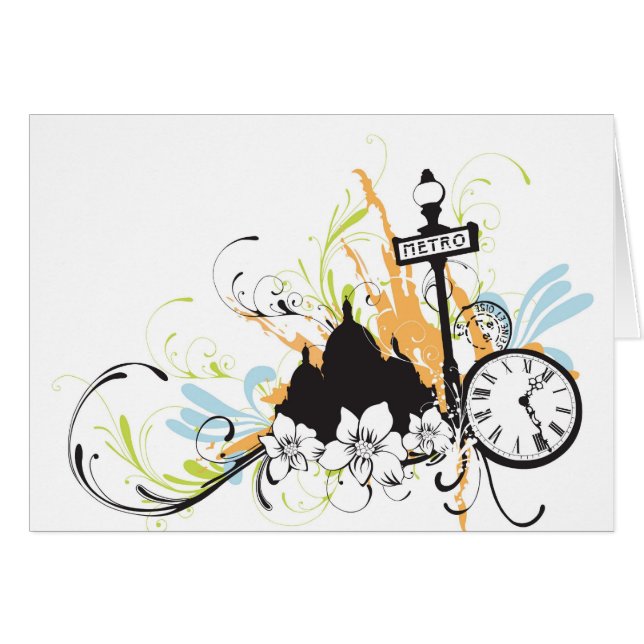 Paris kort (Framsidan Horizontal)