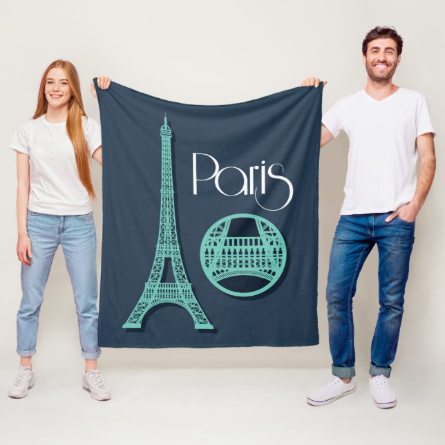 Paris kricka fleecefilt (På plats)
