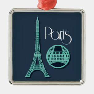 Paris kricka julgransprydnad metall